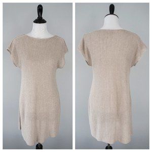 KNITWORKS Finland Short Sleeve Sheer Linen Dress